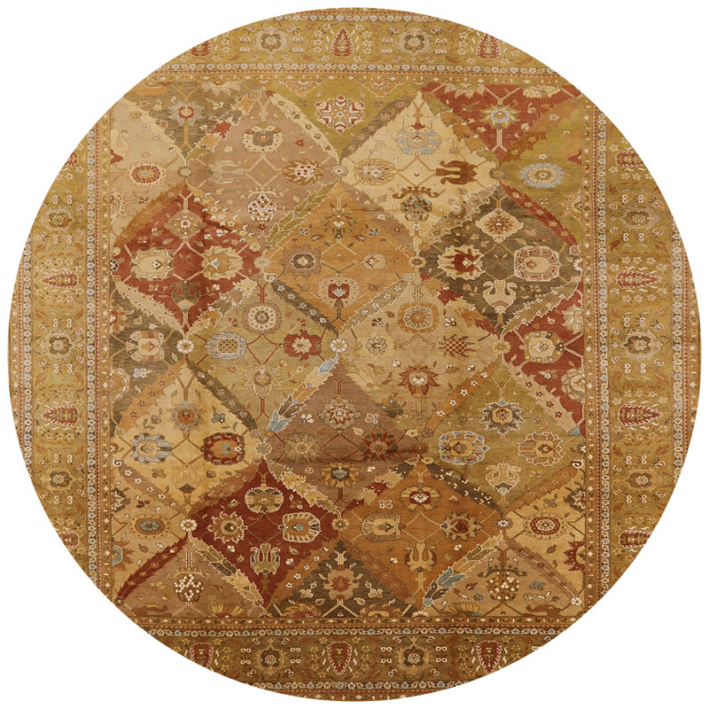 Tapis oriental brun Pelle, Rond 6 pi