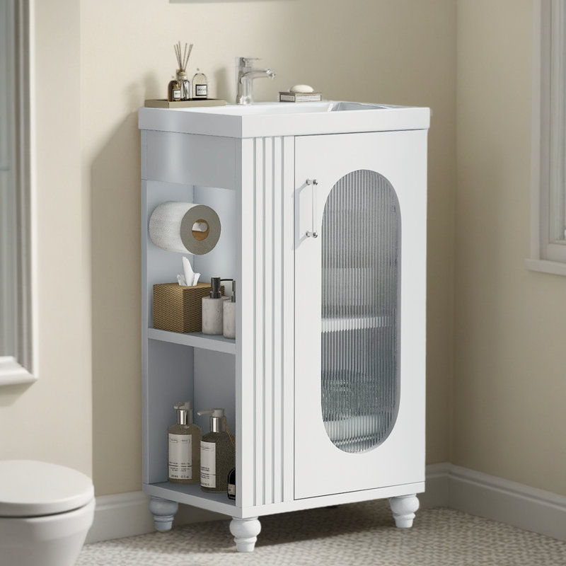 Meuble-lavabo simple 20 po avec comptoir en céramique Dreema