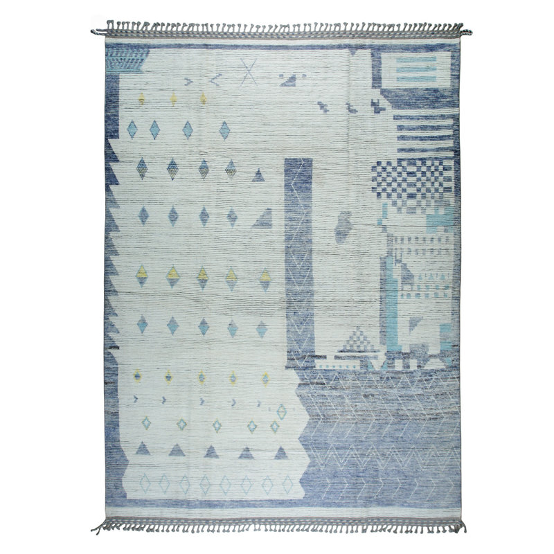Marrakech Painted Dusk Multicolor Hand Knotted Wool Multicolored Contemporary Transitional Area Rug