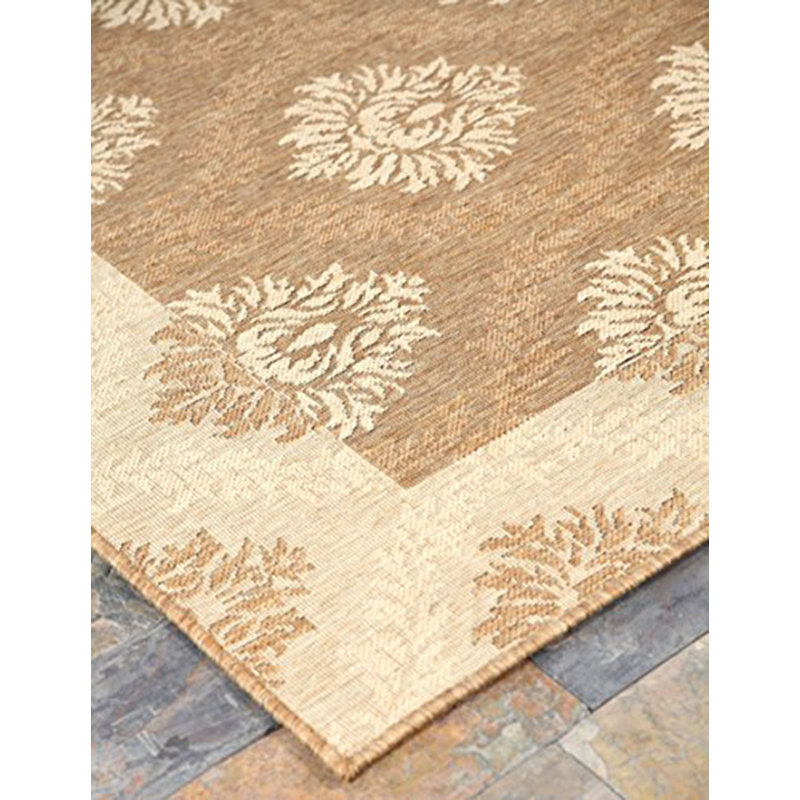 Tapis gris / beige intérieur/extérieur Gayle, Rectangulaire 4 pi 5 po x 7 pi