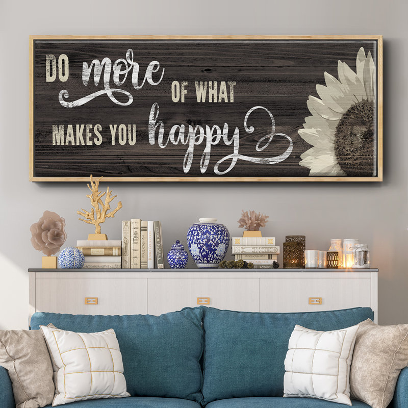 Makes You Happy- Framed Canvas