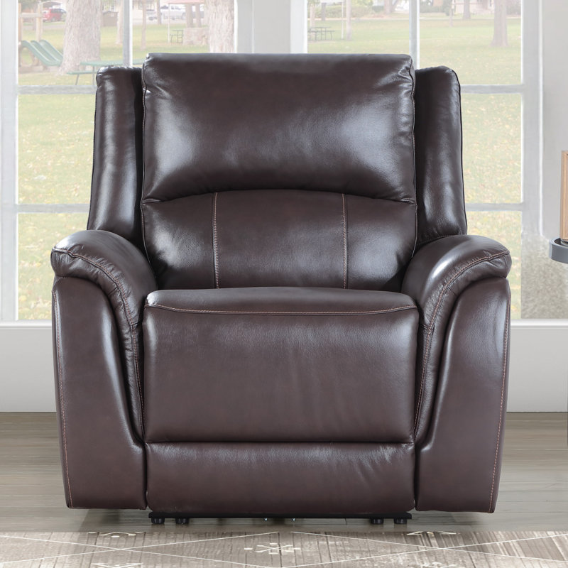 Alexandria Power Recliner with USB Port, Chocolate