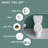 17" ADA Comfort Chair Height Seat Elongated Tall Toilet for Seniors, 1.28 GPF Tornado Single Flush, MAP 1000g