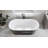CELESTE 67"x32" Freestanding PURE AIR® Chromatherapy Bath Center Drain with Chrome & White Toe Tap Drains-113257854