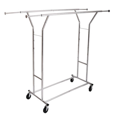 Support à vêtements pliable à double vêtements en porte-vêtements double l 51 po Witmer