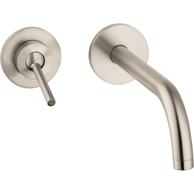 Uno Wall Mounted Standard Bathroom Faucet, Brushed Nickel