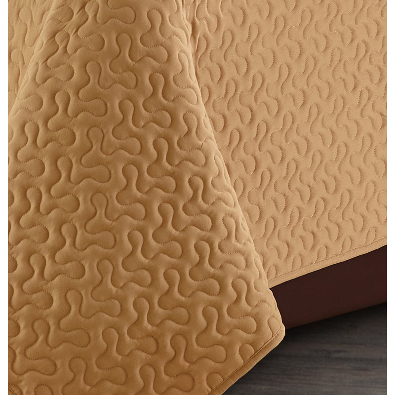 Carreiro Polyester Sea Shells Quilt, Twin Quilt + 1 Sham