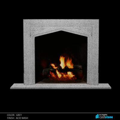 Iden Hand Carved Composite Fireplace Surround
