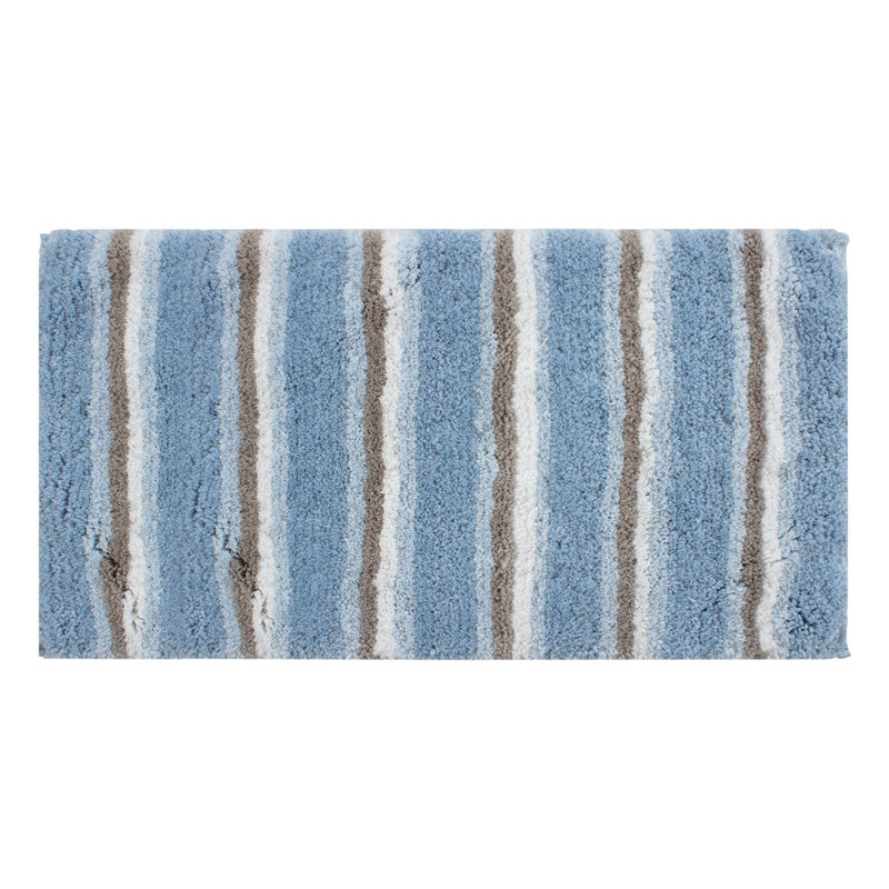 Tapis pour salle de bain Amyr, Bleu, L 40 po x l 24 po