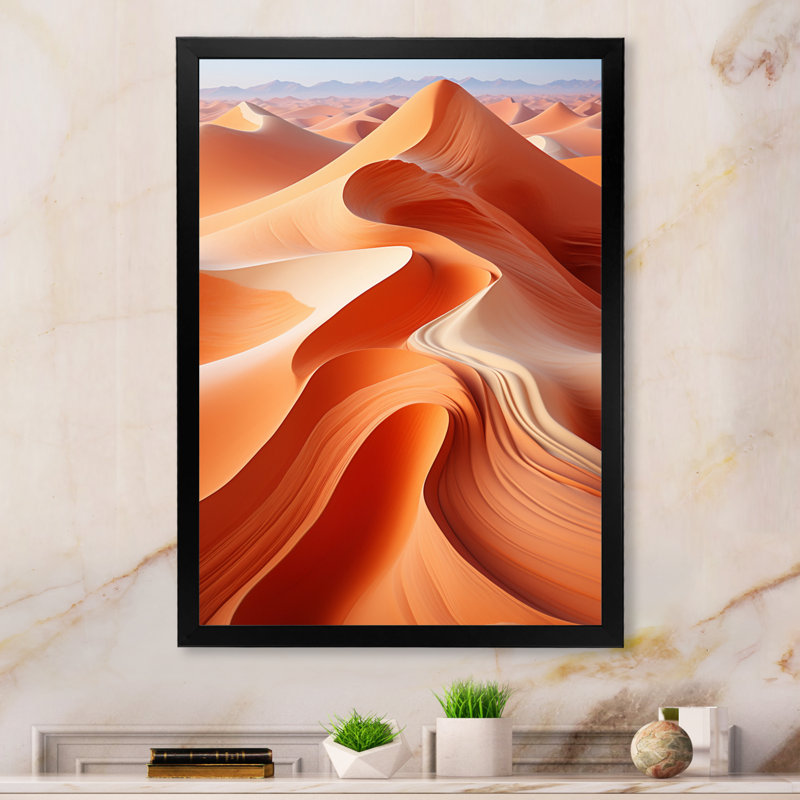 Kearsten " Kearsten Desert Aerial Dance II ", Black Picture Framed, 32" H x 16" W x 1" D