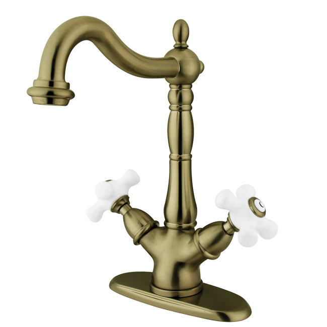 Robinet pour vasque de salle de bain Heritage, Laiton rétro, Croix