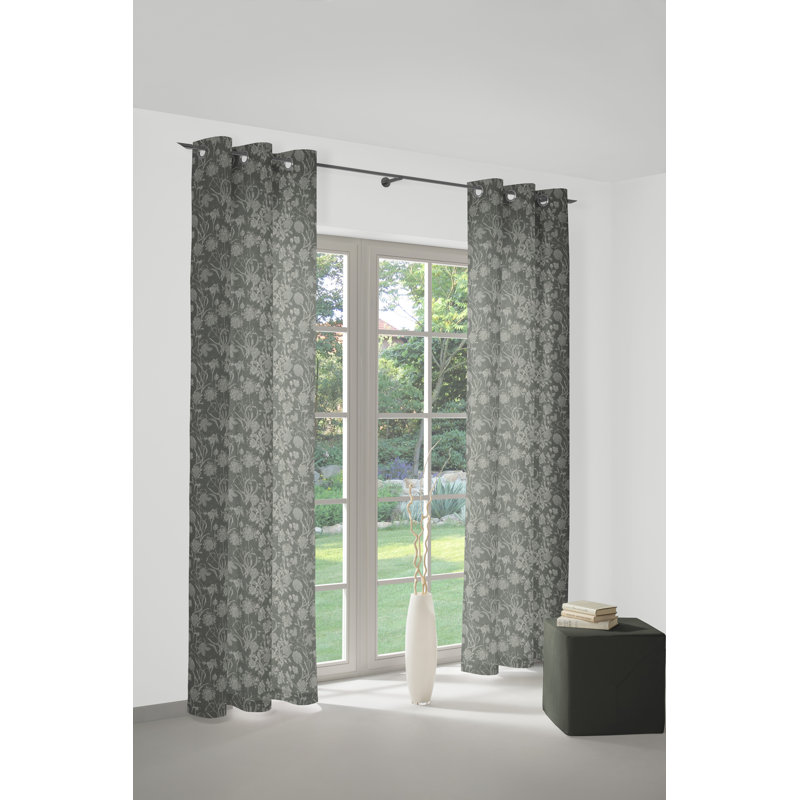Micheal Eyelet Blackout Single Curtain, Olive Green, 145cm Width x 145cm Drop