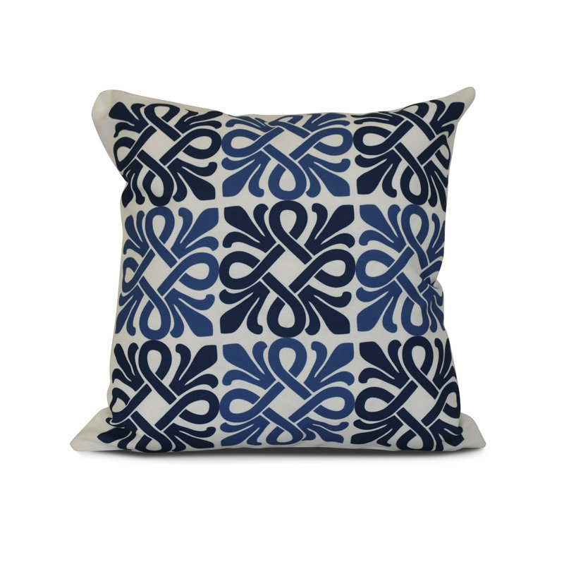 Tropical Resort Outdoor Square Pillow Cover and Insert, Blue, 16"x16"