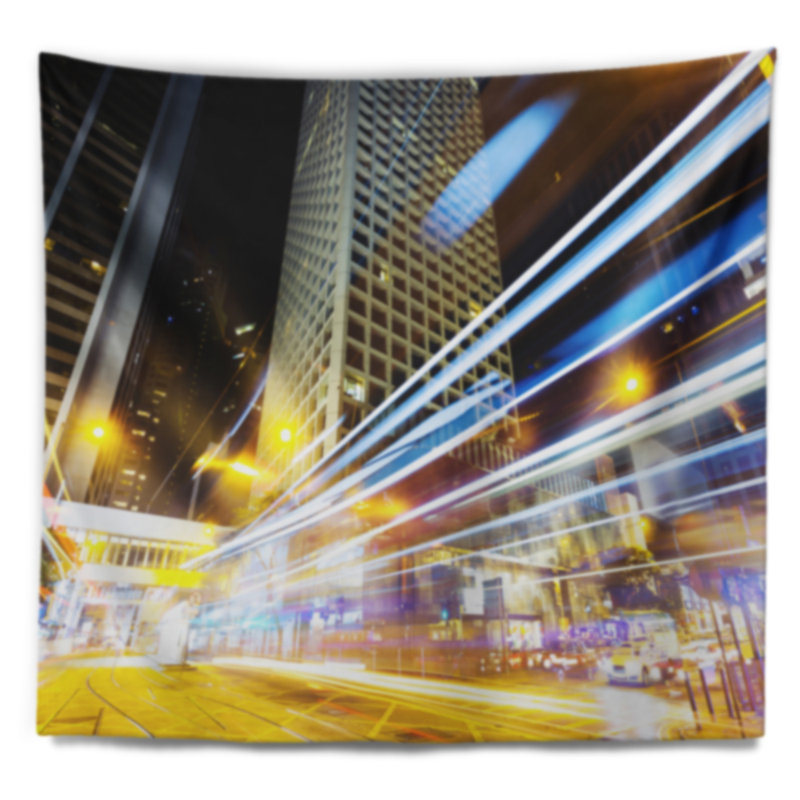 Tapisserie «Cityscape Urban City Trails», H 32 po x l 39 po