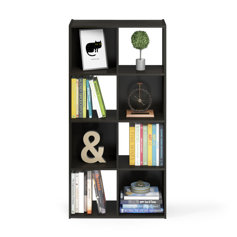 Anzalone Bookcase, Espresso, (8 Shelves) 47.72" H x 24.02" W x 11.61" D