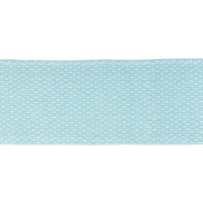 Anoka Geometric 100% Cotton Table Runner, Aqua