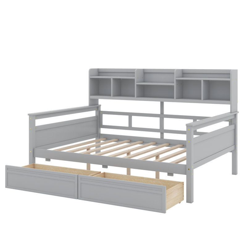 Lit de jour Cabiria, Lit simple, Gris