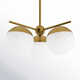 Yearby 3 Light Metal Dimmable Globe Chandelier