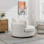 Fauteuil demi-tonneau pivotant rembourré Cenie-1062558430