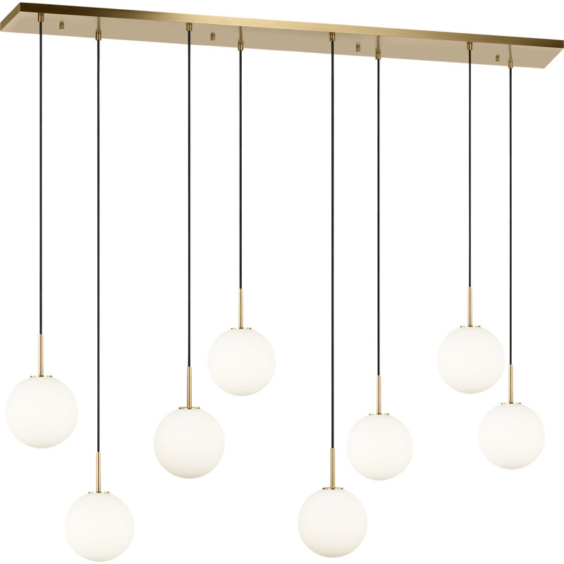 Thadine Richard June Modern Sorelle Chandelier, 60.2, Estate Brass