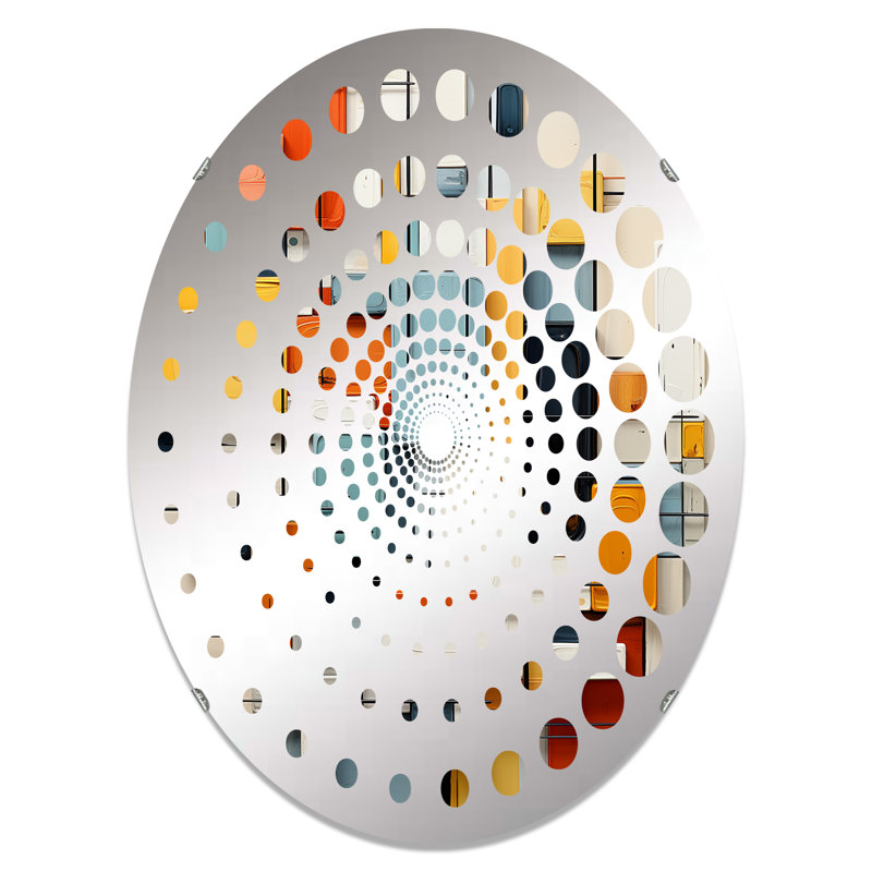 Miroir décoratif à pois spirale Boundless Prairies Wonderland |, 35,4 po x 23,6 po