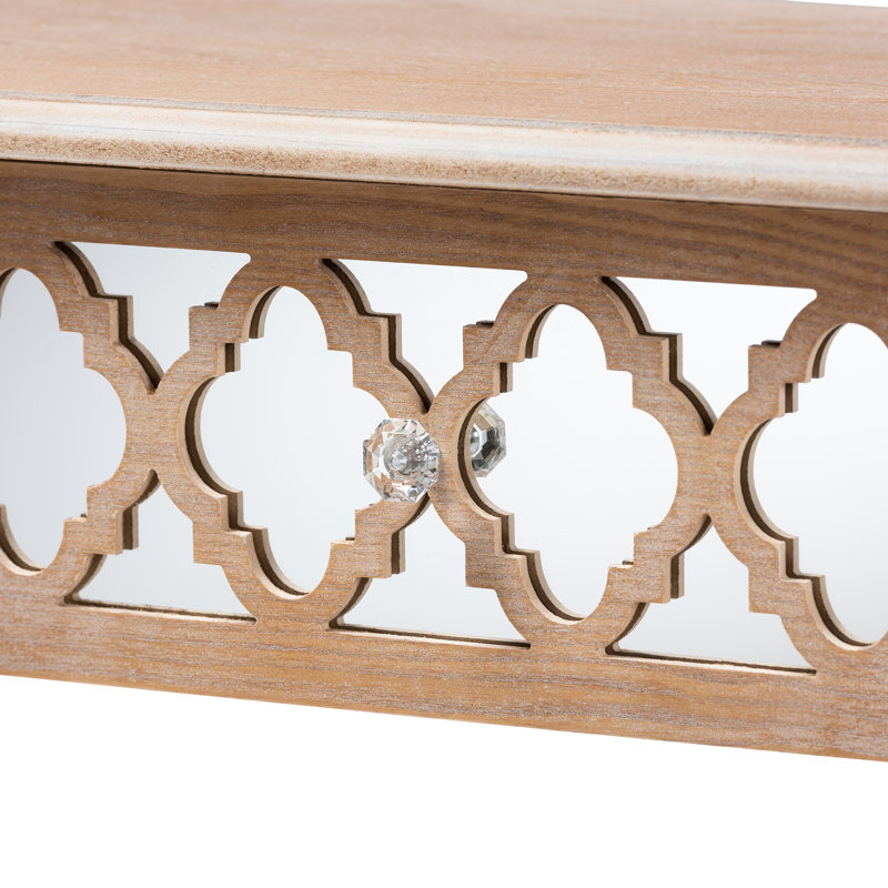 107.01cm Solid Wood Top Console Table
