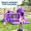 Jeu gonflable Dinosaur avec ventilateur - glissade, trampoline et mur d'escalade pour les enfants de 3 à 10 ans