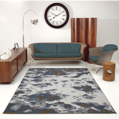 Ivoire abstraits de Toronto/Tapis décoratif gris anthracite