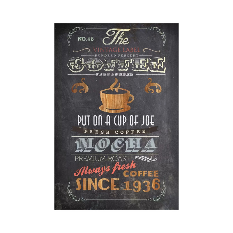 Coffee Menu I 1 Piece Wrapped Canvas Wall Art, 66.04 cm H x 45.72 cm W x 1.91 cm D