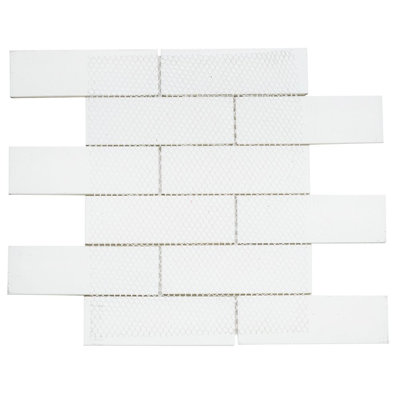 Athena 12" x 12" Glass Brick Joint Mosaic Wall Tile