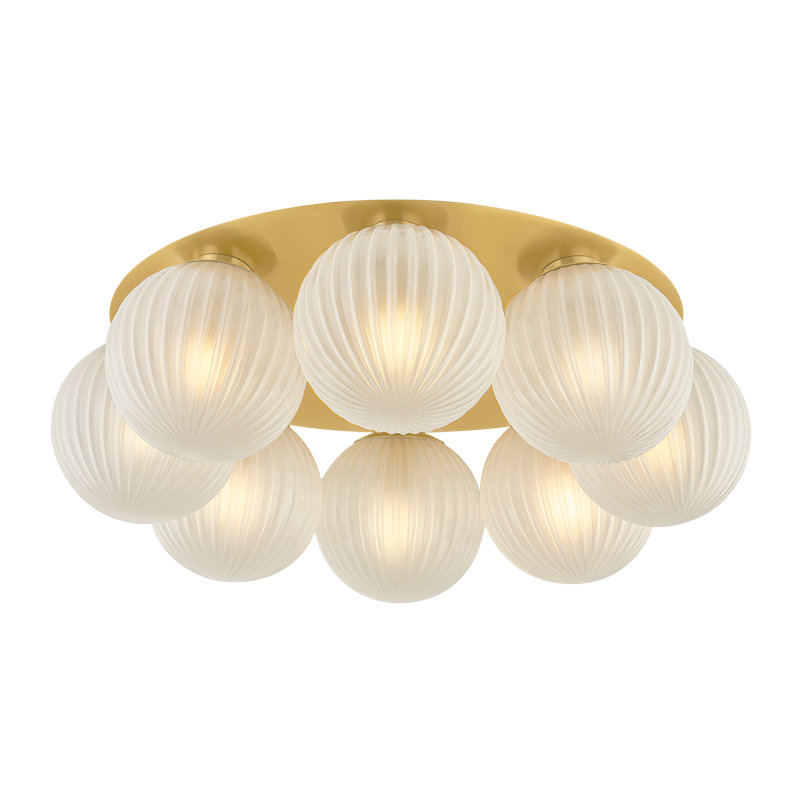 Plafonnier encastré Vernazza, 8 lumières, H 7,25 po x l 23,5 po x P 23,5 po