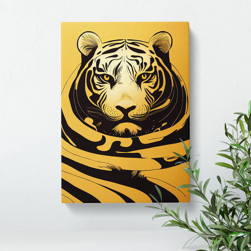 Unique Tiger Art No.1 Abstract - Wrapped Canvas, 76cm H x 50cm W x 3cm D