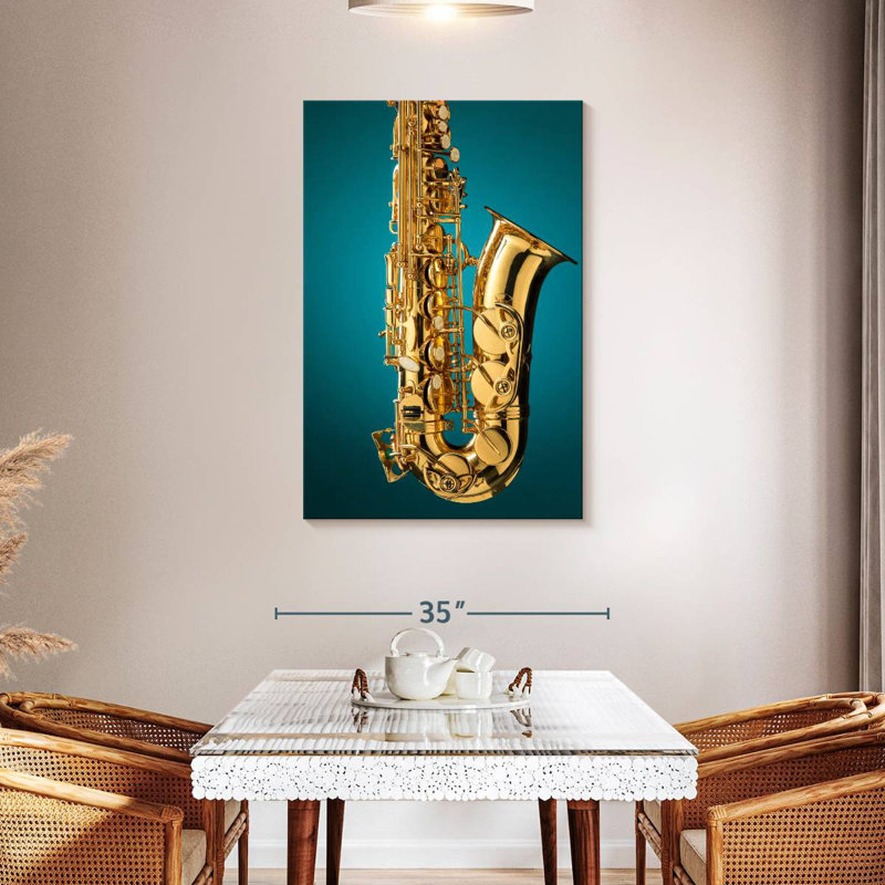 Abarca Golden Alto Saxophone, H 45 po x l 30 po