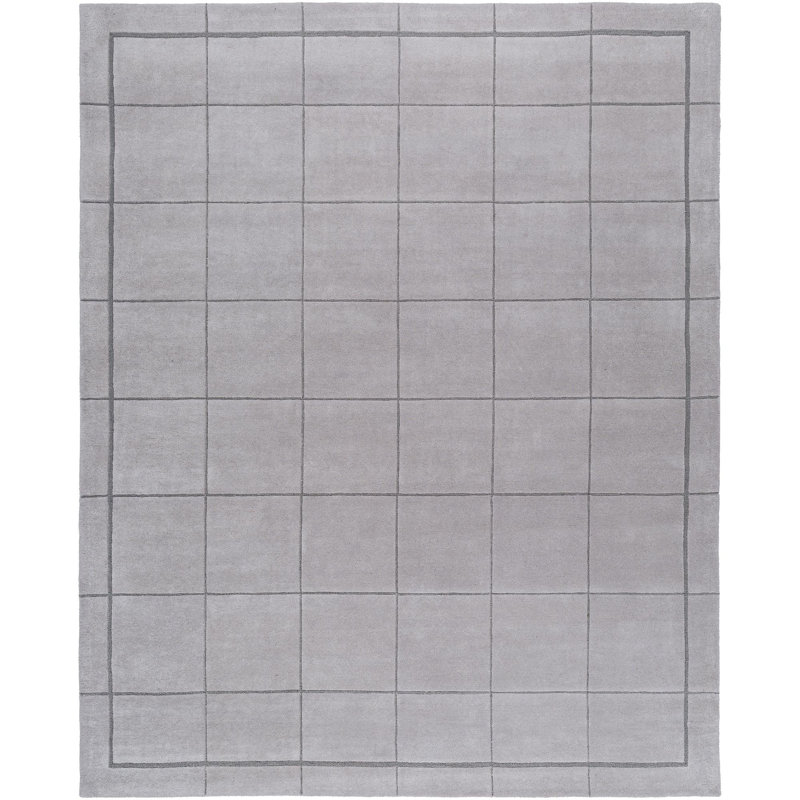 Tapis gris touffeté à la main Mallory, Rectangle de 5 pi x 8 pi