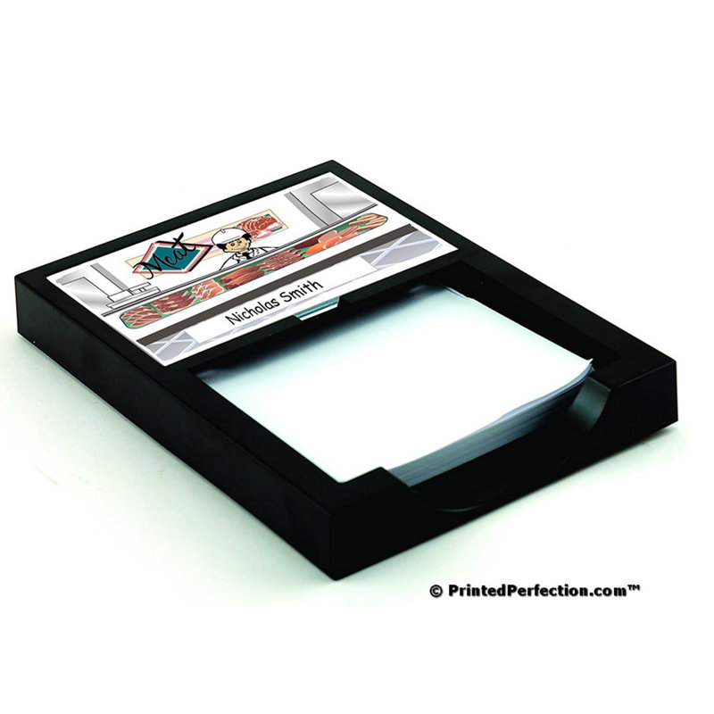 Personalized Butcher Male Memo Holder with 100 Sheets of Memo Paper, Yes