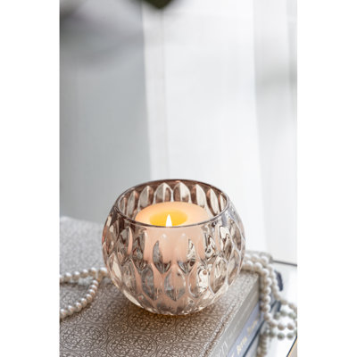 5.9" SHINY LIGHT AMBER OVAL CUTOUT TEXT GLASS, 4 Pack