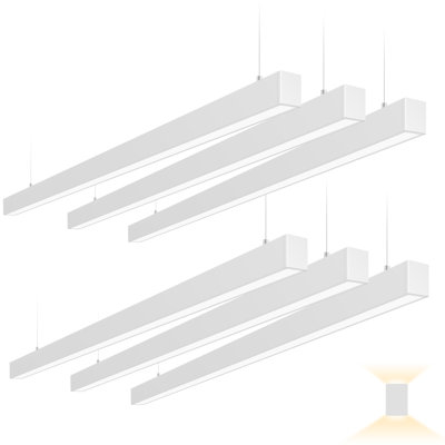 8FT 100W 5CCT Dimmable Commercial Linkable Linear Light, Color Tempreture Selectable LED office linear light
