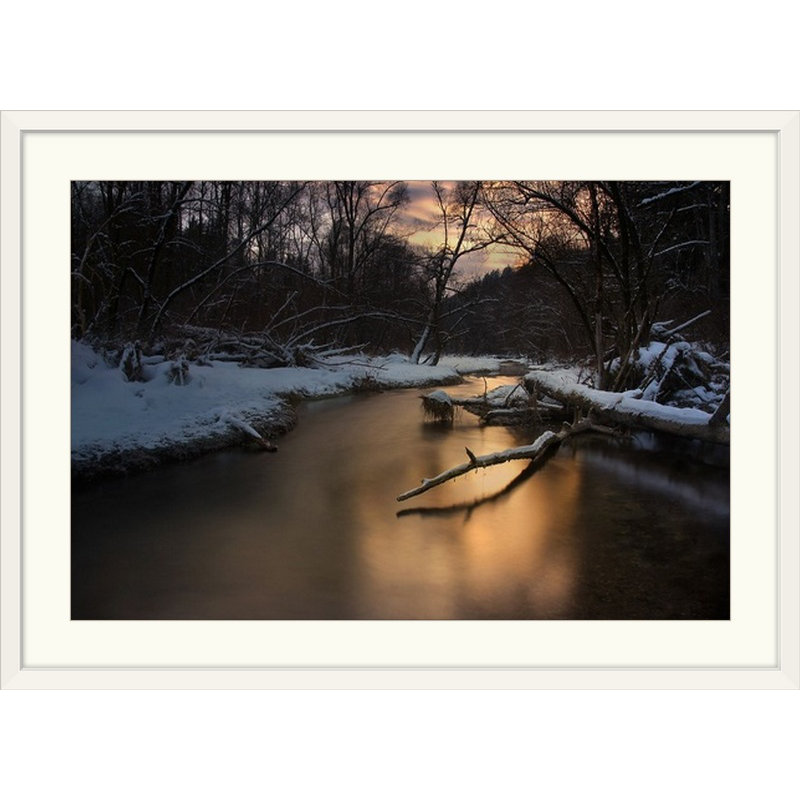 «Straub Winter Light» par Norbert Maier - reproduction de photo, Cadre blanc, H 20 po x l 26 po x P 1 po