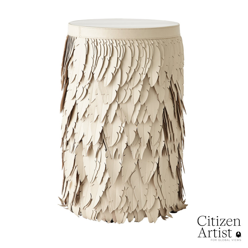 Emily Martini End Table, Ivory