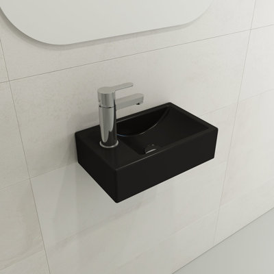 BOCCHI Milano 9.06'' Fireclay Rectangular Bathroom Sink