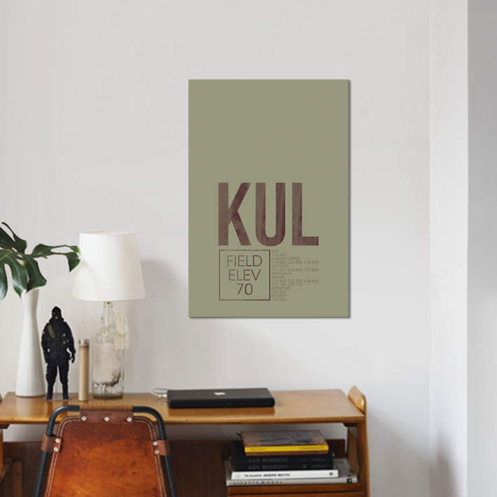 " KUL Air Traffic Control, Kuala Lumpur, Malaysia " by 08 Left, 18" H x 12" W x 1.5" D, No Mat, Wrapped Canvas