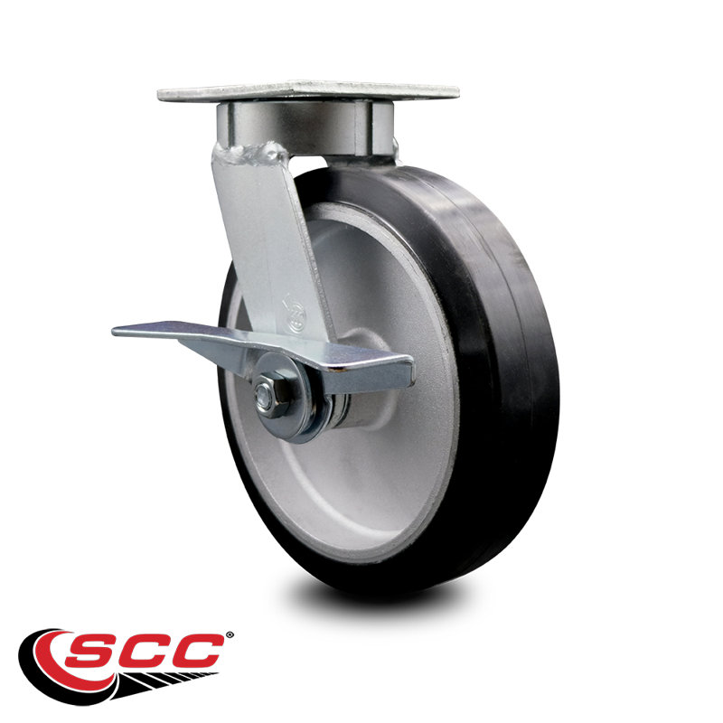 Kingpinless Rubber on Aluminum Caster