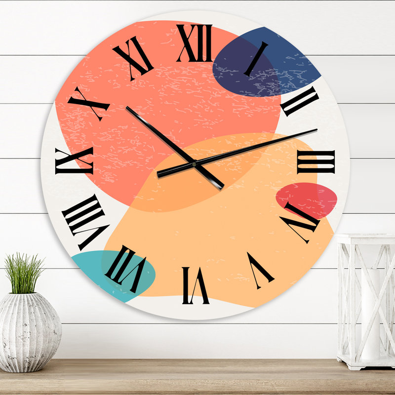 Minimal élémentaire organique et géométrique compostions XXIII - horloge murale moderne, Petit