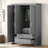 Modern Solid Manufactured Wood Armoire