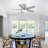 Stylish 42"/52" Flush Mount Ceiling Fan with LED Light, 5 Reversible Blades, Quiet DC Motor and Remote Control-735981059-734451101