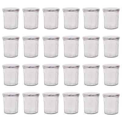 Argon Tableware Glass Jam Jars with Lids