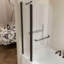 Porte de douche à tige avancée avec verre trempé et finition en alliage d'aluminium pour une expérience de salle de bain améliorée-112568716