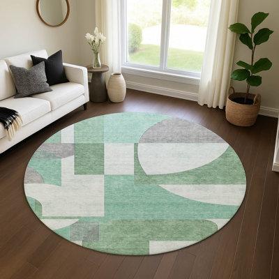 Premium Machine Washable Mehara AMF1692 Mid Century Rug