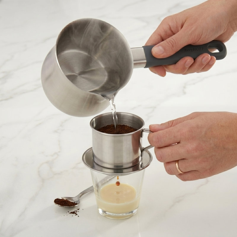 BergHOFF Leo Stainless Steel 17oz Moka Pot