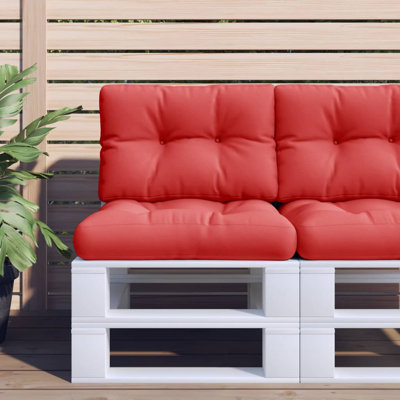  Coussin de palette rouge 100% polyester, matériaux résistants à l'eau